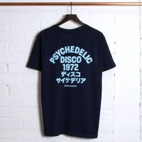 1972 Psychedelic Disco Back Print - Tshirt - French Navy