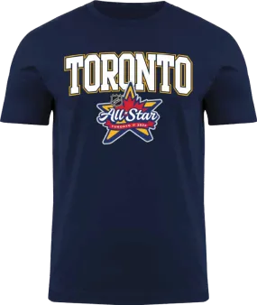 2024 NHL All Star Game Toronto Maple Leafs Back to Basic Logo T Shirt - Navy Blue