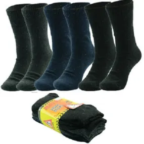 21 Pairs X Mens Heavy Duty Thermal Tough Cotton Work Winter Crew Socks