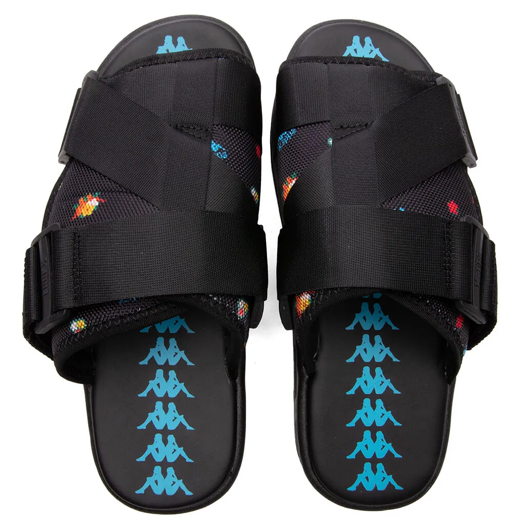 222 Banda Degana Sandals - Black/Blue Hawaiian