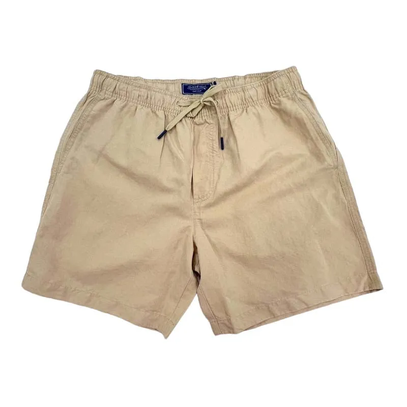 7 Inch Pull On Linen Cotton Shorts