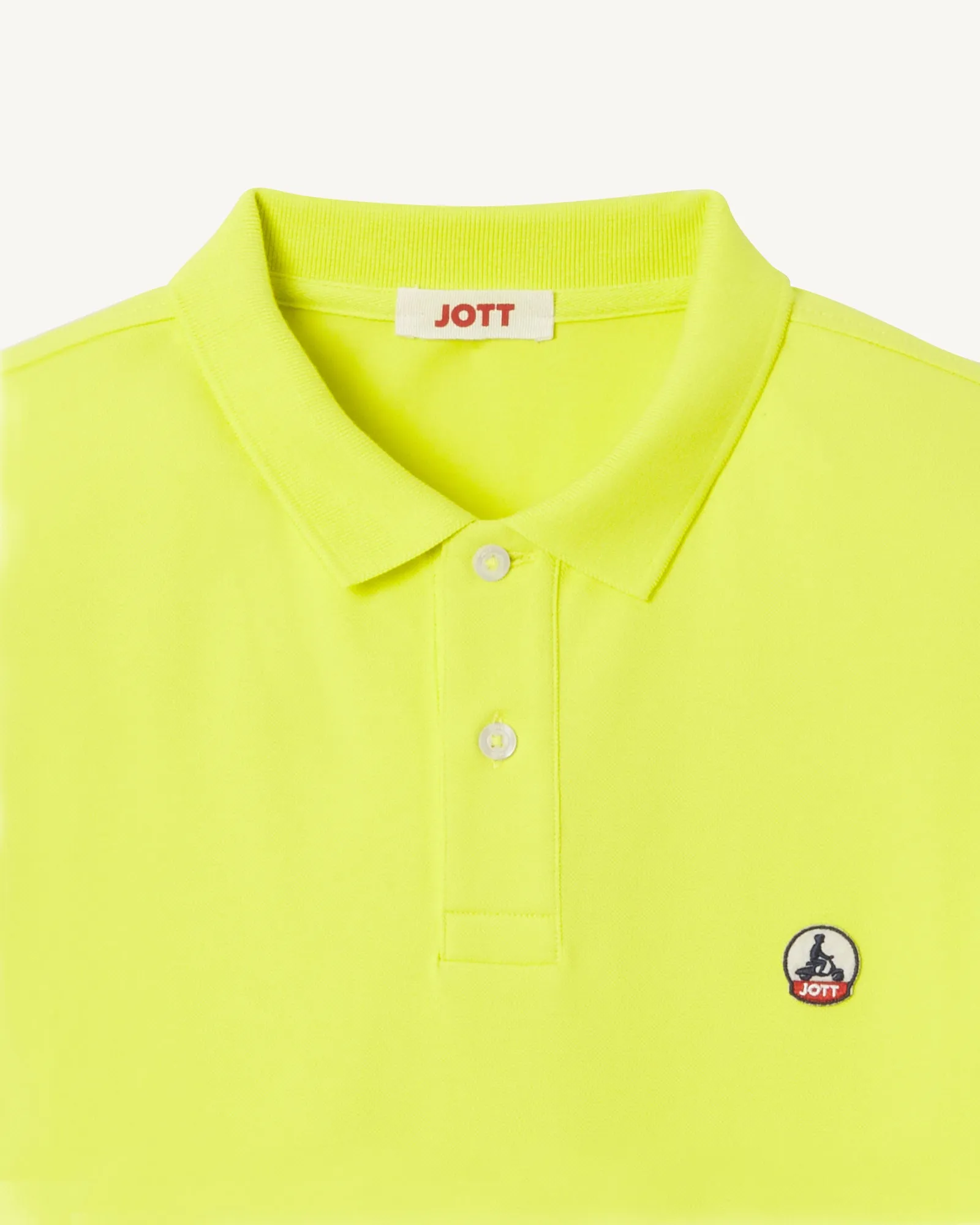 Acid green Marbella organic cotton polo shirt