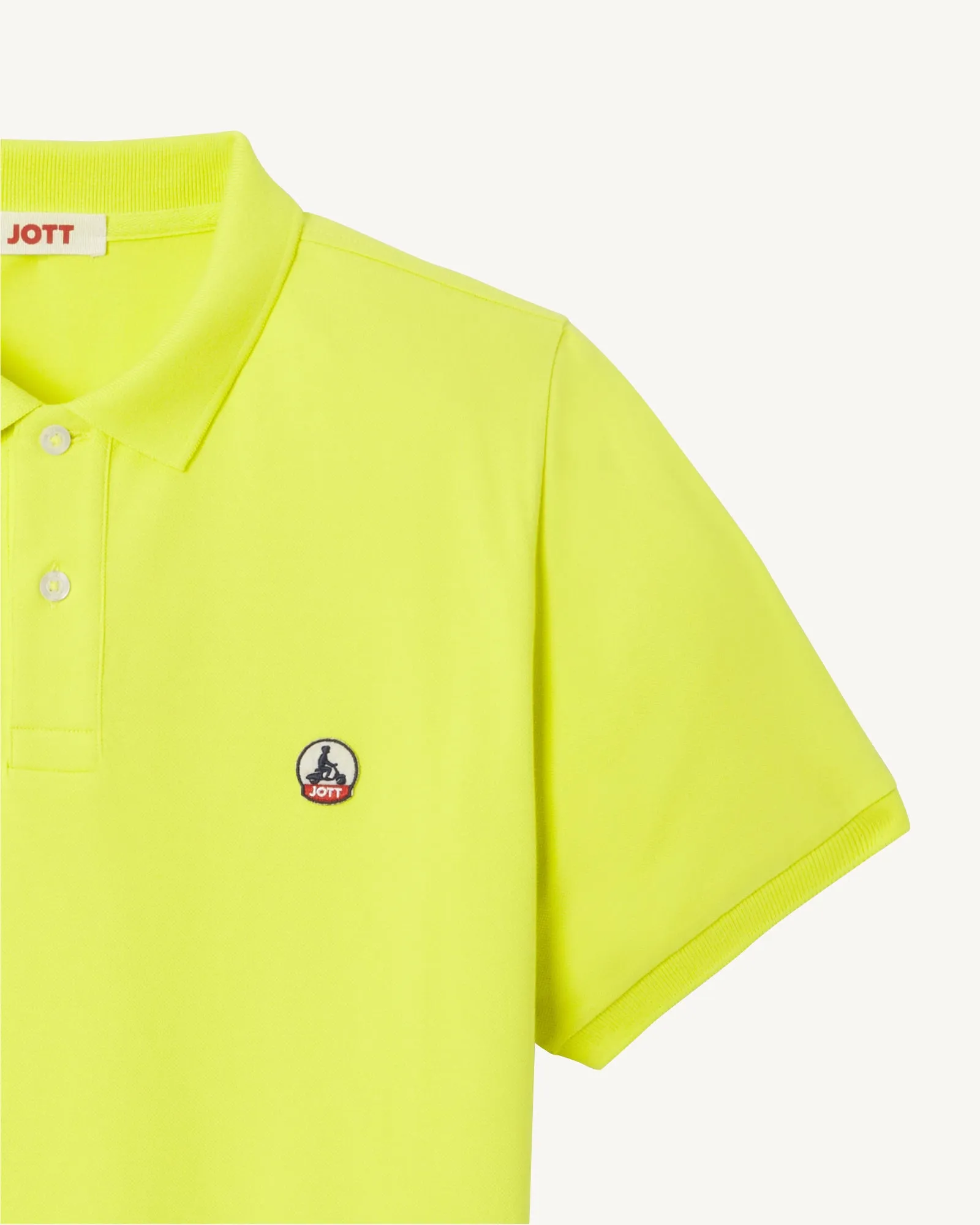 Acid green Marbella organic cotton polo shirt