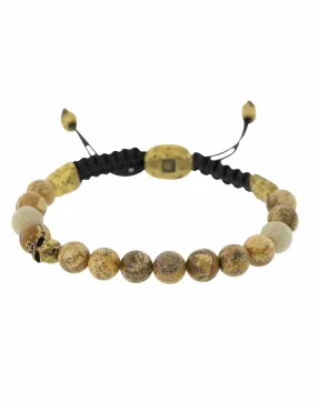 Adjustable Jasper Bead Bracelet