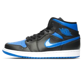 Air Jordan 1 Mid 'Black Hyper Royal'