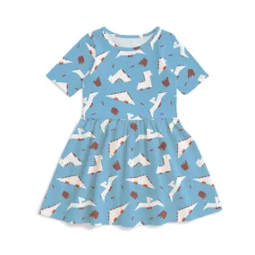 Alberta Dress - Dino Dreams Blue