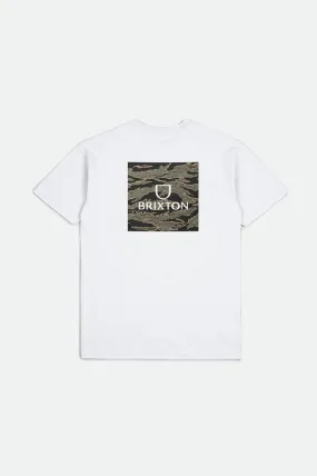 Alpha Square S/S Standard Tee - White/Tiger Camo