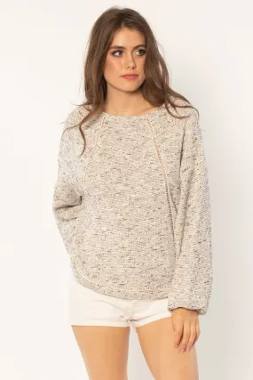 Amuse Cynthia Long Sleeve Knit Fleece Top