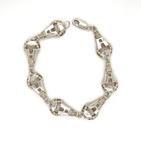 Annapolis Link Bracelet with Seven Crabs in Sterling Silver