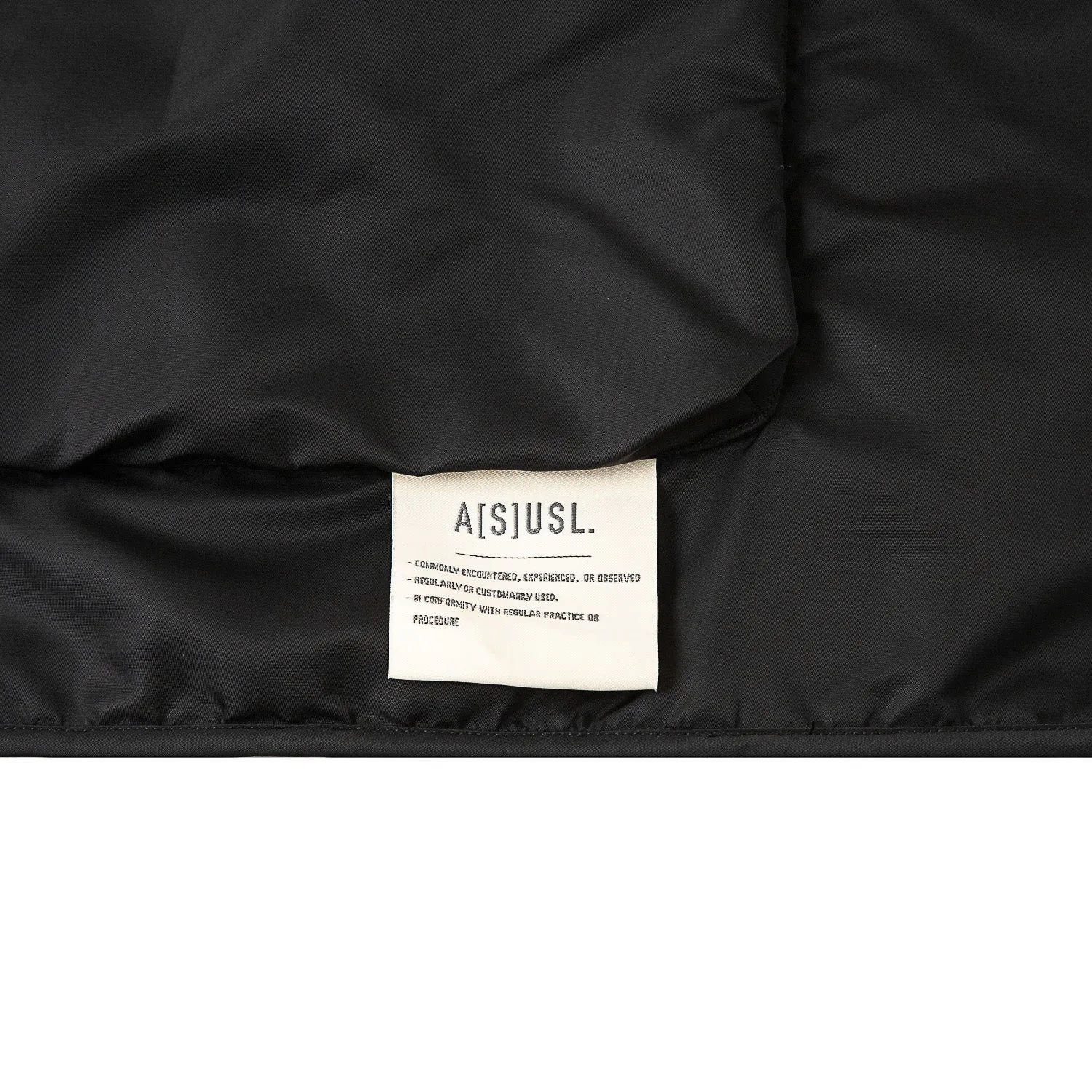 A[S]USL REVERSIBLE MILITARY VEST-BLACK/CHARCOAL