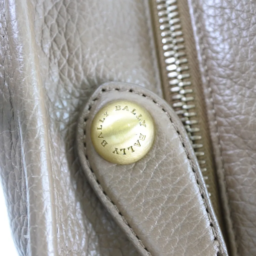 BALLY Handbag Calfskin beige With porch 2WAYShoulder unisex(Unisex) Used Authentic