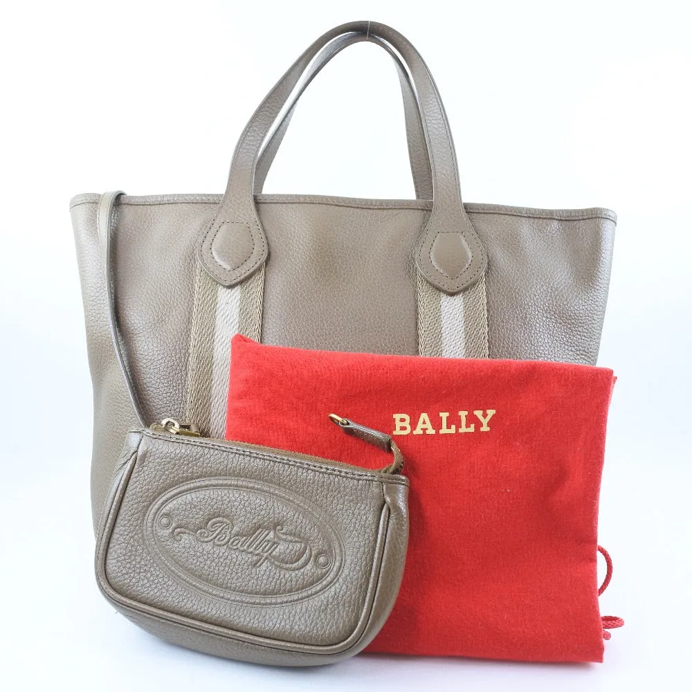 BALLY Handbag Calfskin beige With porch 2WAYShoulder unisex(Unisex) Used Authentic