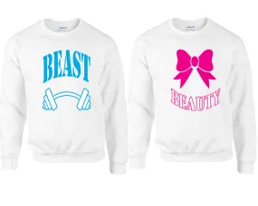 Beast and Beauty Couple Matching Sweaters, Couple Crewnecks