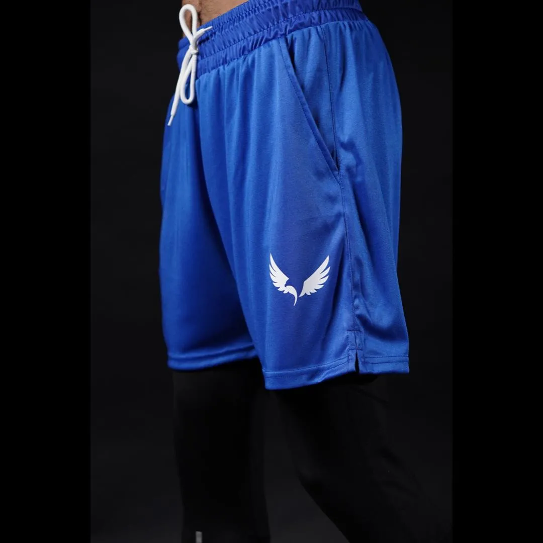 BLACK ACTIVE BLUE BOXING SHORTS