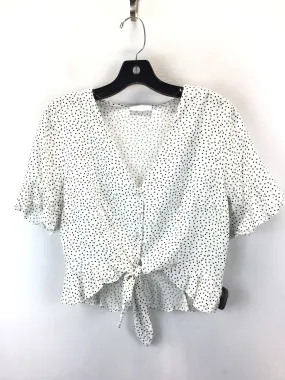 Black & White Top Short Sleeve Clothes Mentor, Size M