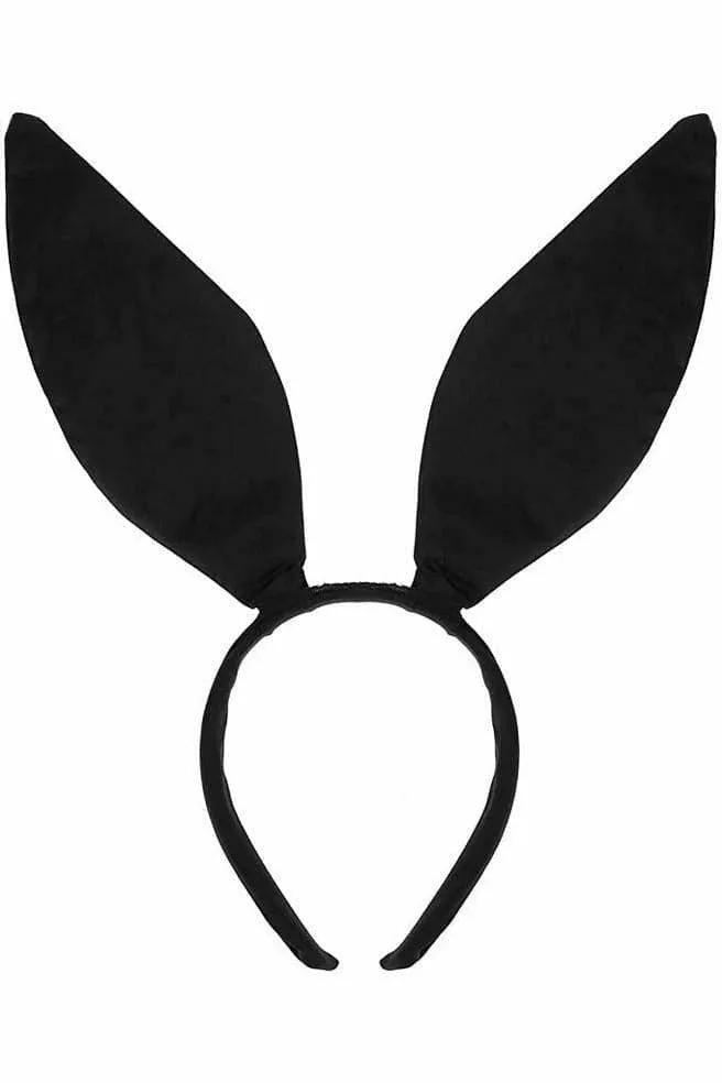 Black Satin Bunny Ears