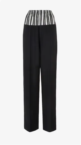 BLACK WOOL PANTS