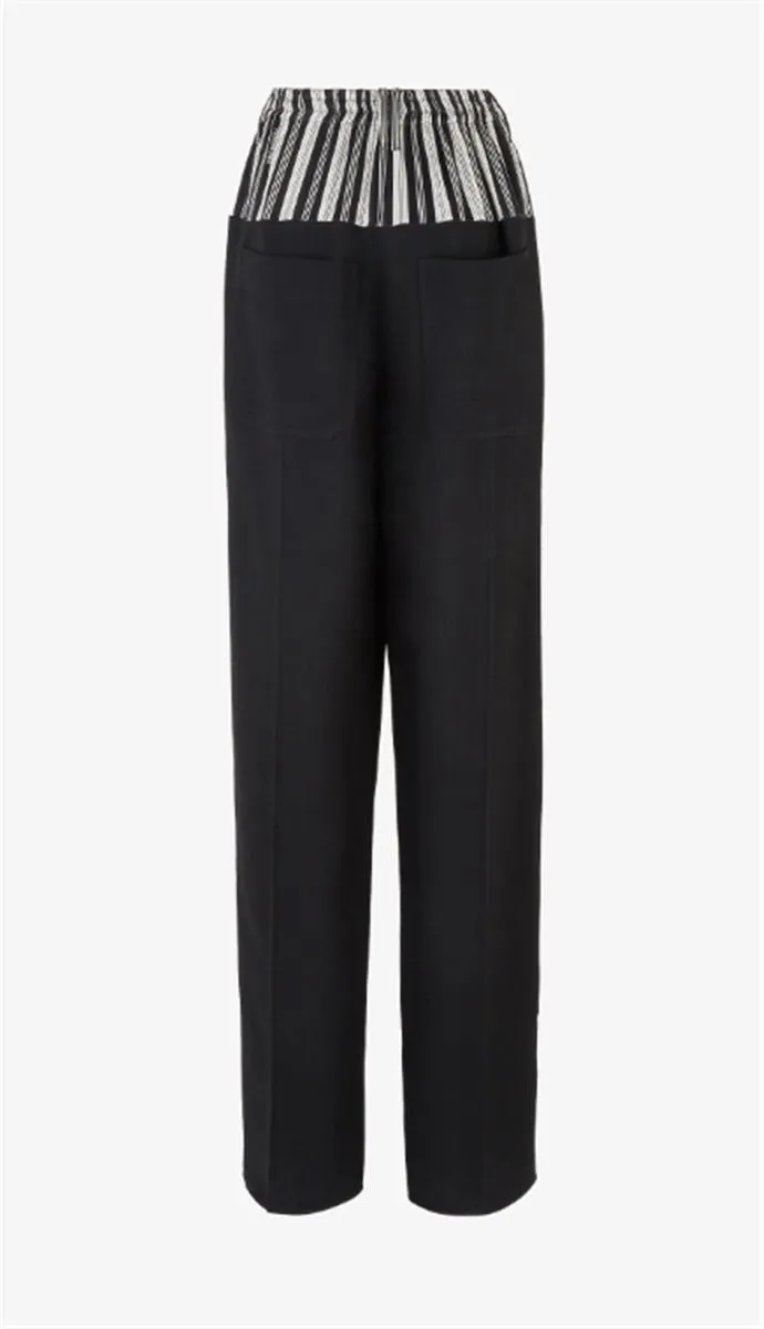 BLACK WOOL PANTS