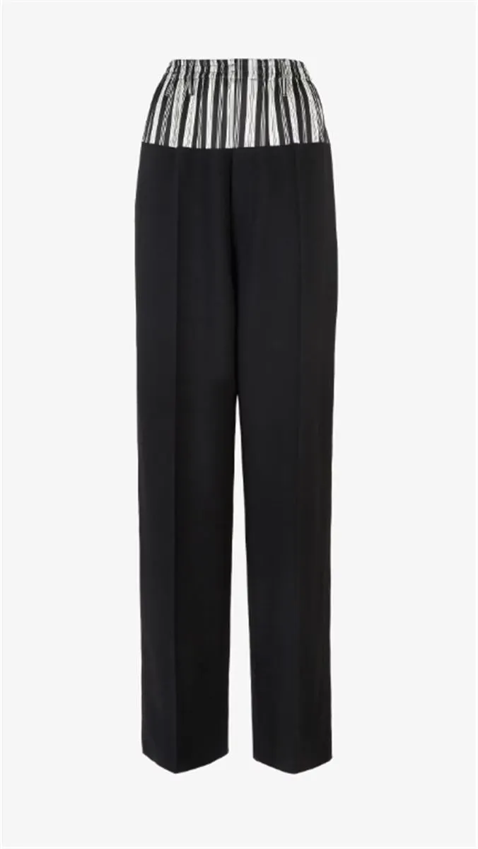 BLACK WOOL PANTS