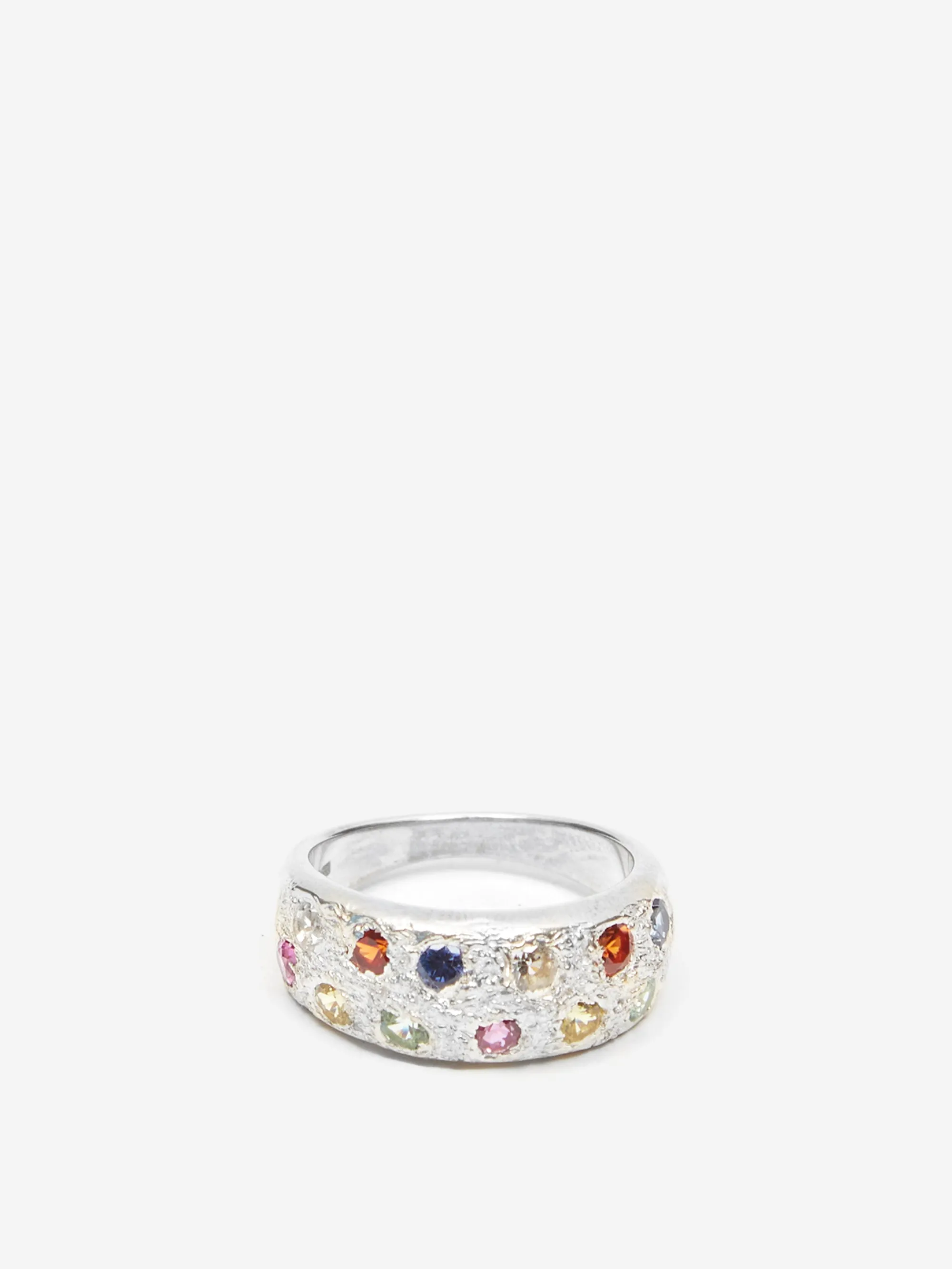 Bleue Burnham Mini Riviera Ring - Silver/Multi