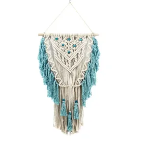 Blue  Bohemian Macrame Wall Art Handmade