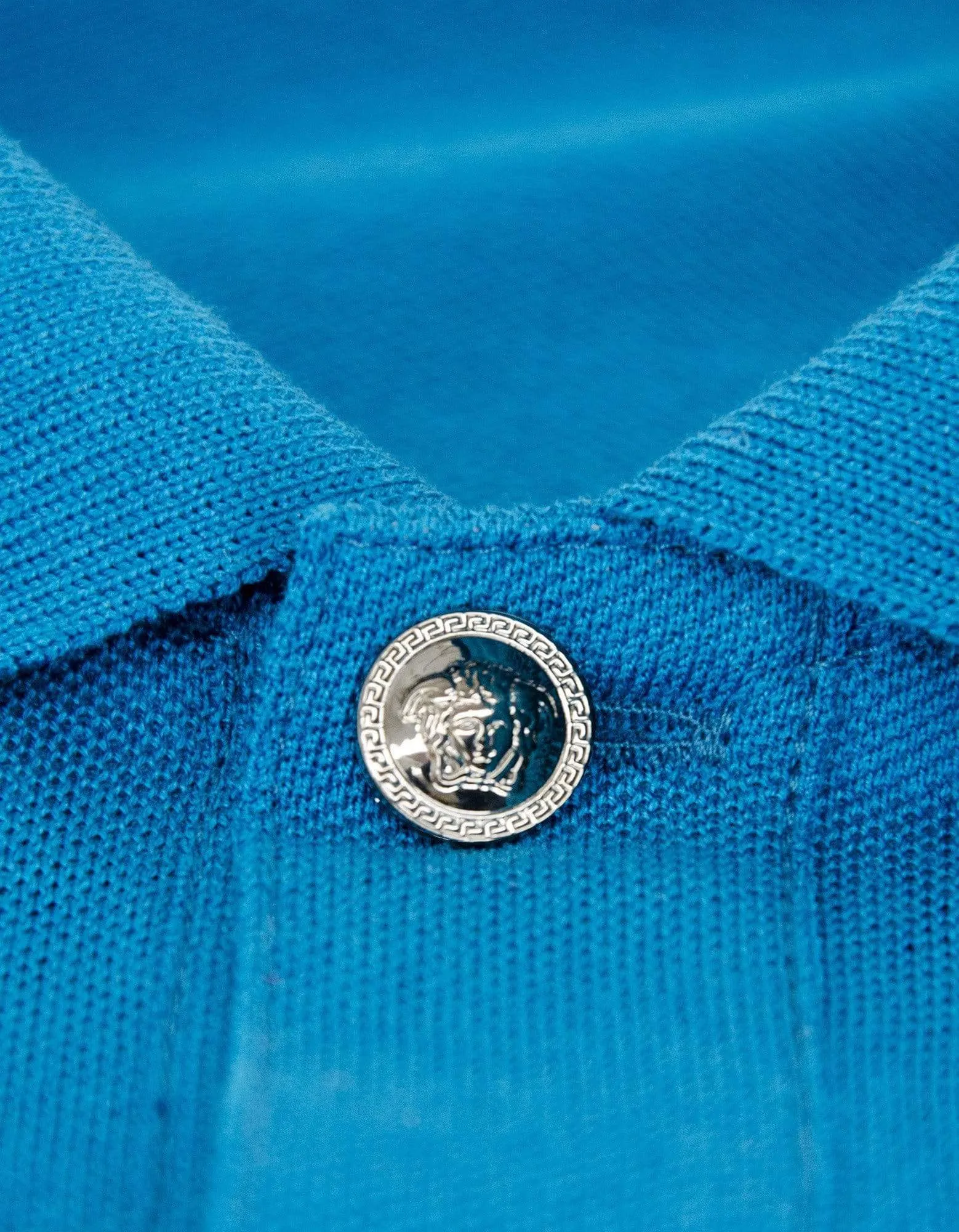 Blue Medusa Crest Polo T-Shirt