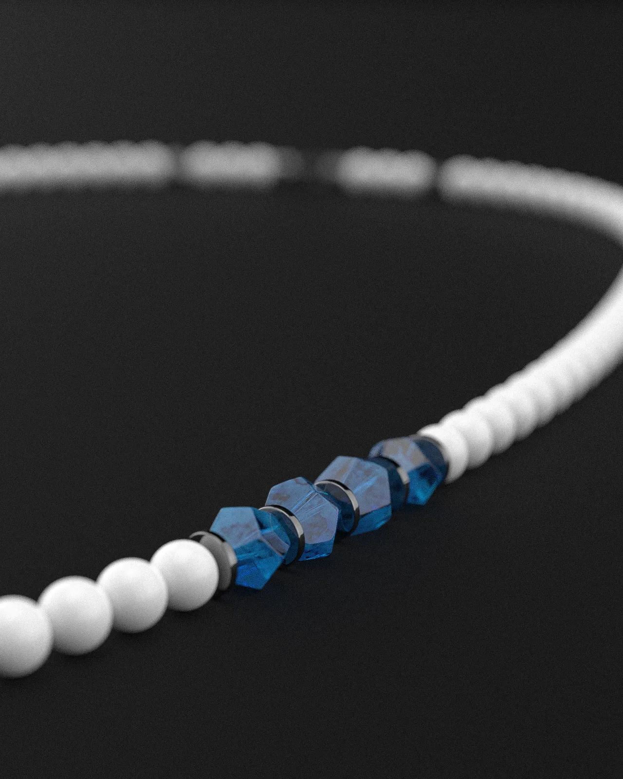 Blue Quartz   Tridacna Necklace 8mm | AEON