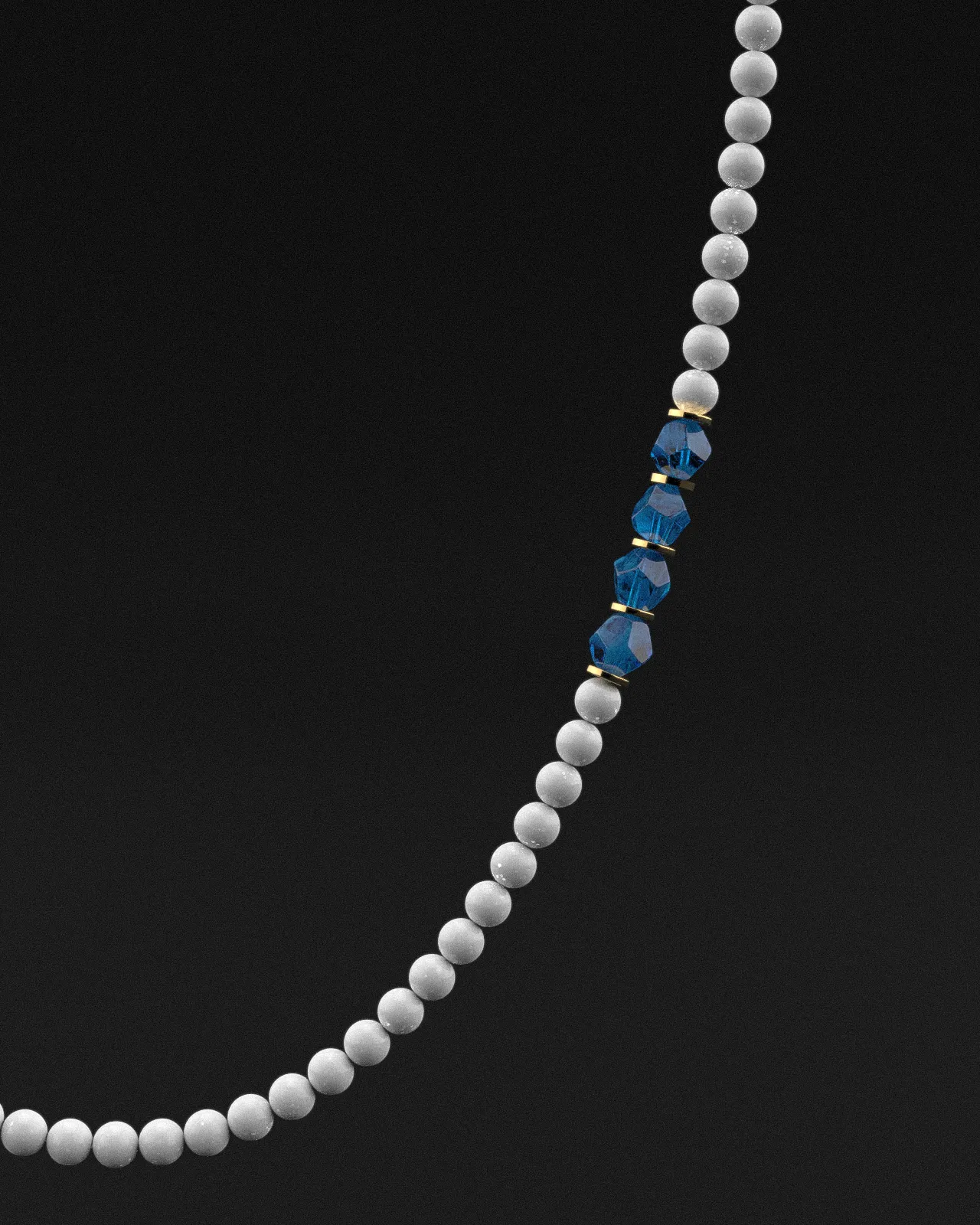 Blue Quartz   Tridacna Necklace 8mm | AEON