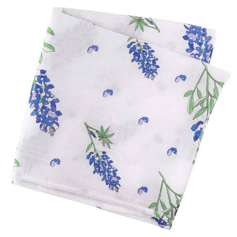 Bluebonnets Baby Muslin Swaddle Blanket