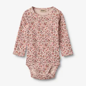 Body L/S Liv - pale rose flowers