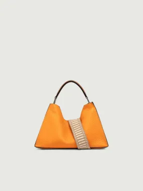 BORSA IN PELLE AURORA COLOR ARANCIO