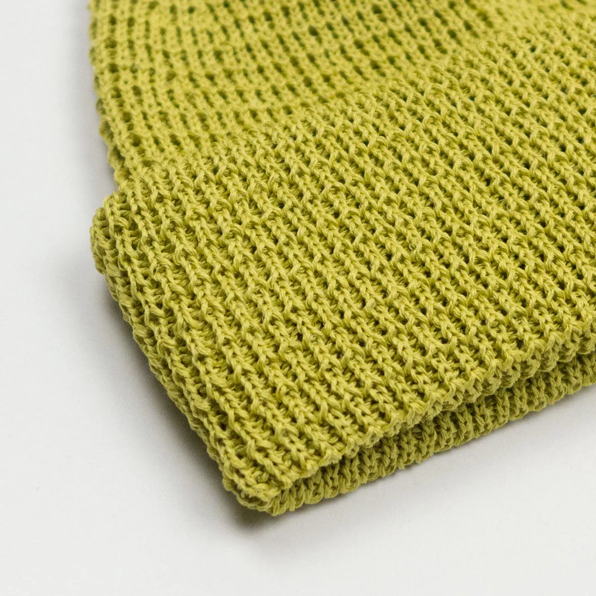 cableami - Linen-liked Finished Cotton Beanie - Yellow Green