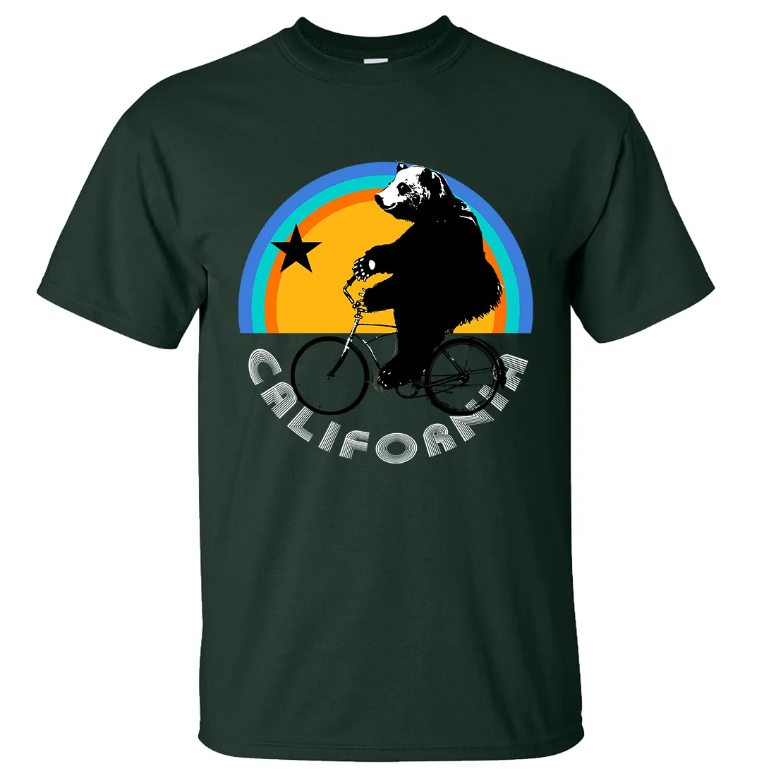 California Bear On Bike Asst Colors T-shirt/tee