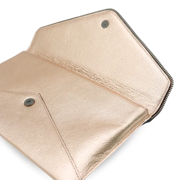 CASTLECRAG - Womens Rose Gold Envelope Clutch Bag Evening Pouch