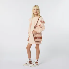 Chloé Girls Pink Cotton Jersey Frill Dress