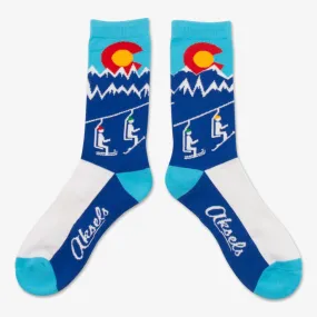 Colorado Ski Lift Men's & Women's Crew Socks