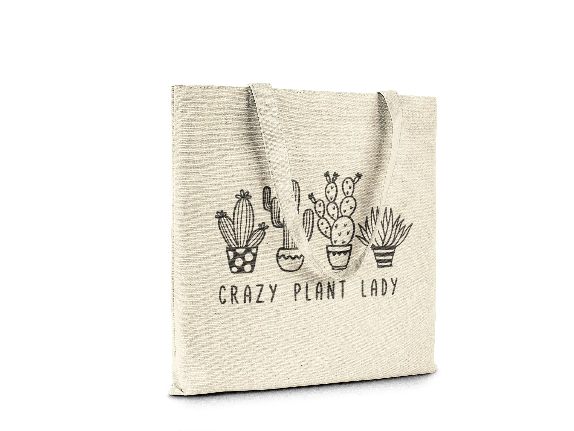 Crazy Plant Lady || Organic Cotton Tote Bag