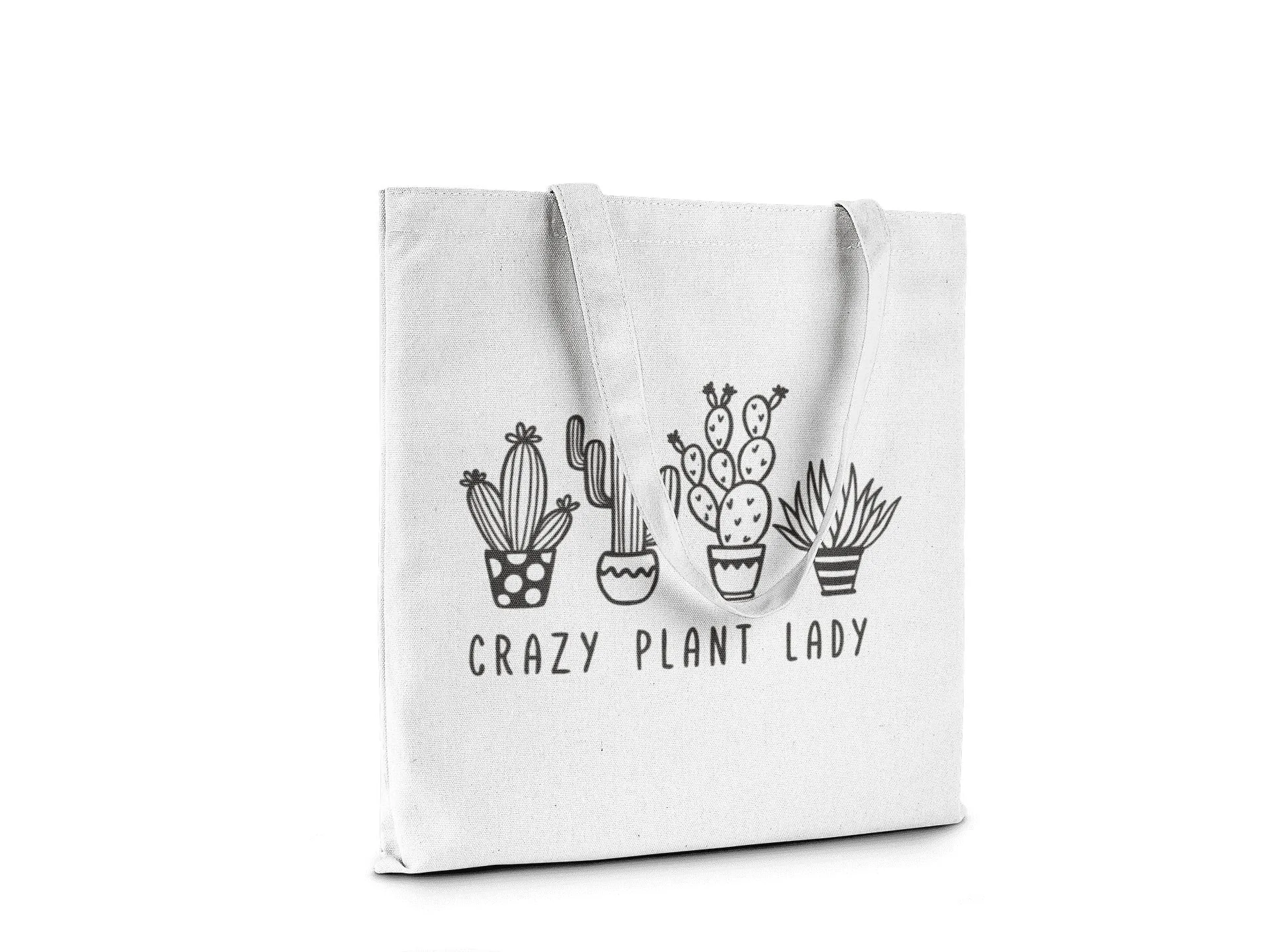 Crazy Plant Lady || Organic Cotton Tote Bag