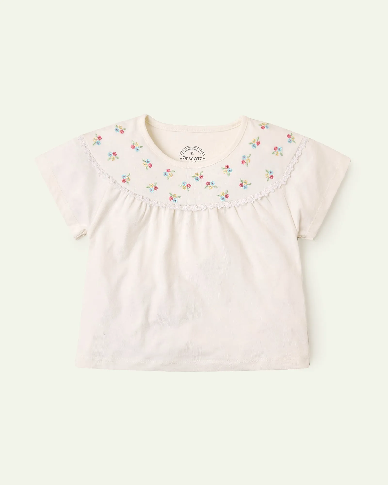 Crop Embroidered Top