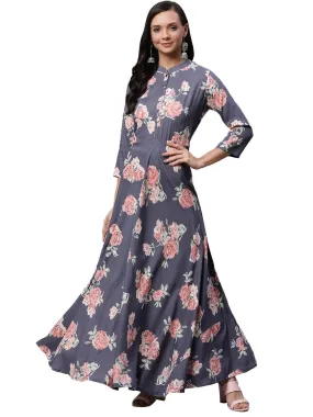 Divena Grey Anarkali Kurta