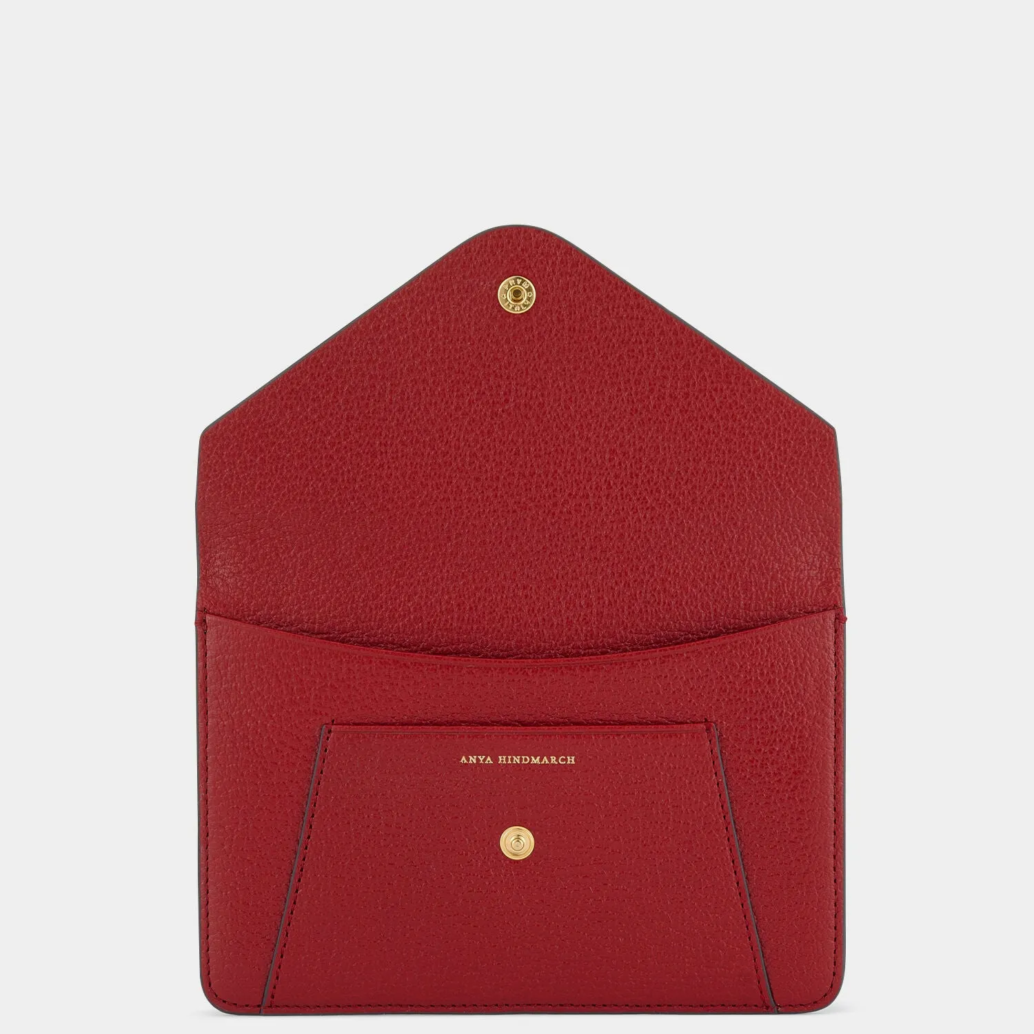 Envelope Passport Holder in Red Capra