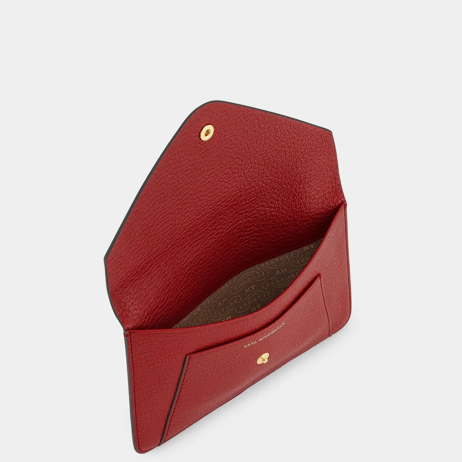 Envelope Passport Holder in Red Capra