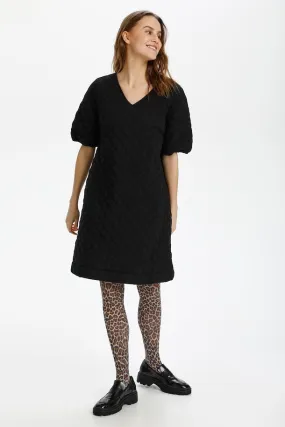 Esma Quilted Dress Black