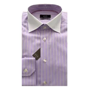 ETON Lilac/White Stripe Contemporary Fit Shirt