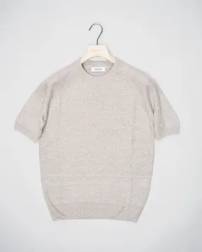 Gran Sasso Ribbed Raglan T-Shirt / Light Taupe