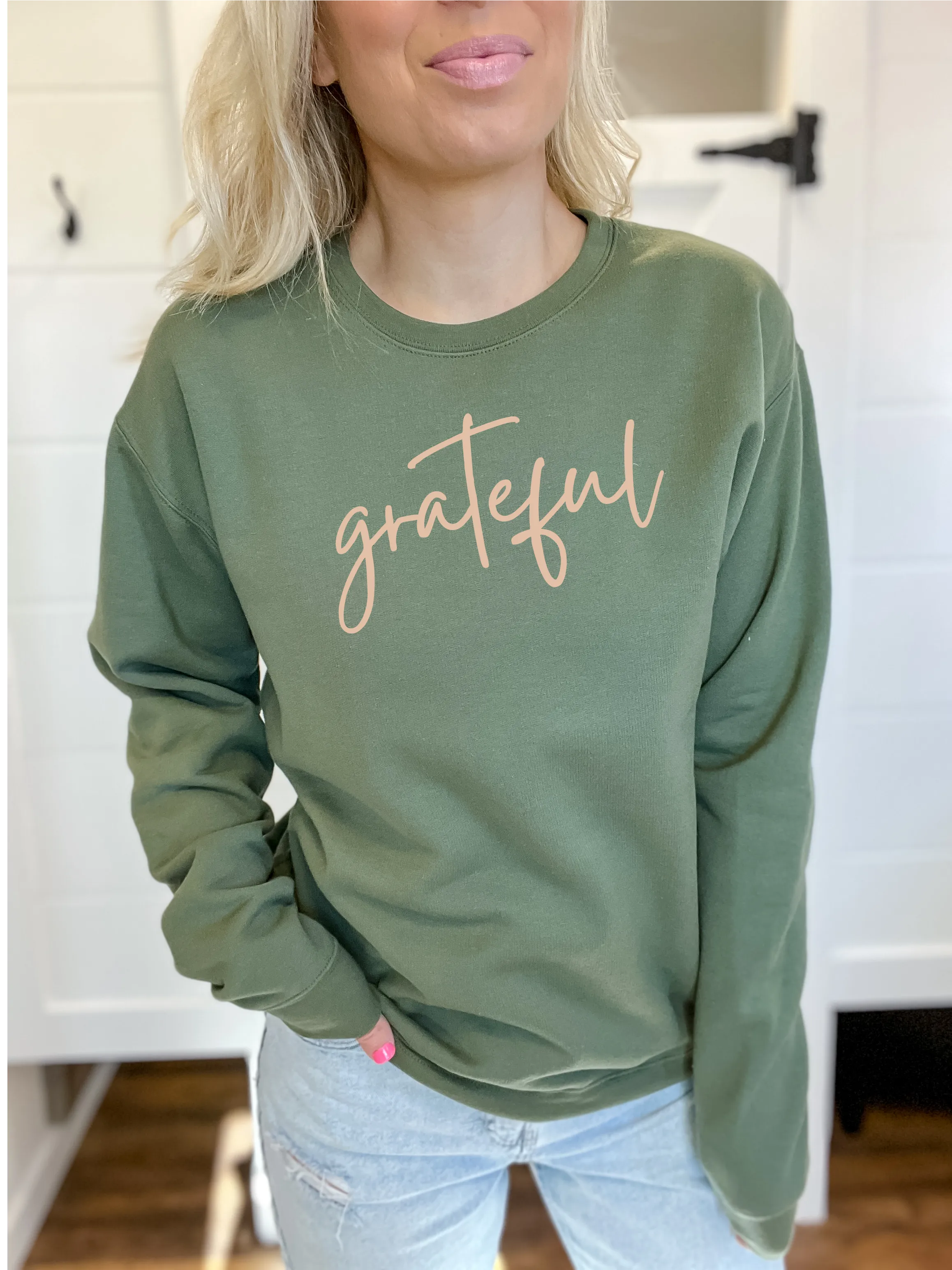 Grateful Cozy Crew Neck Sweater