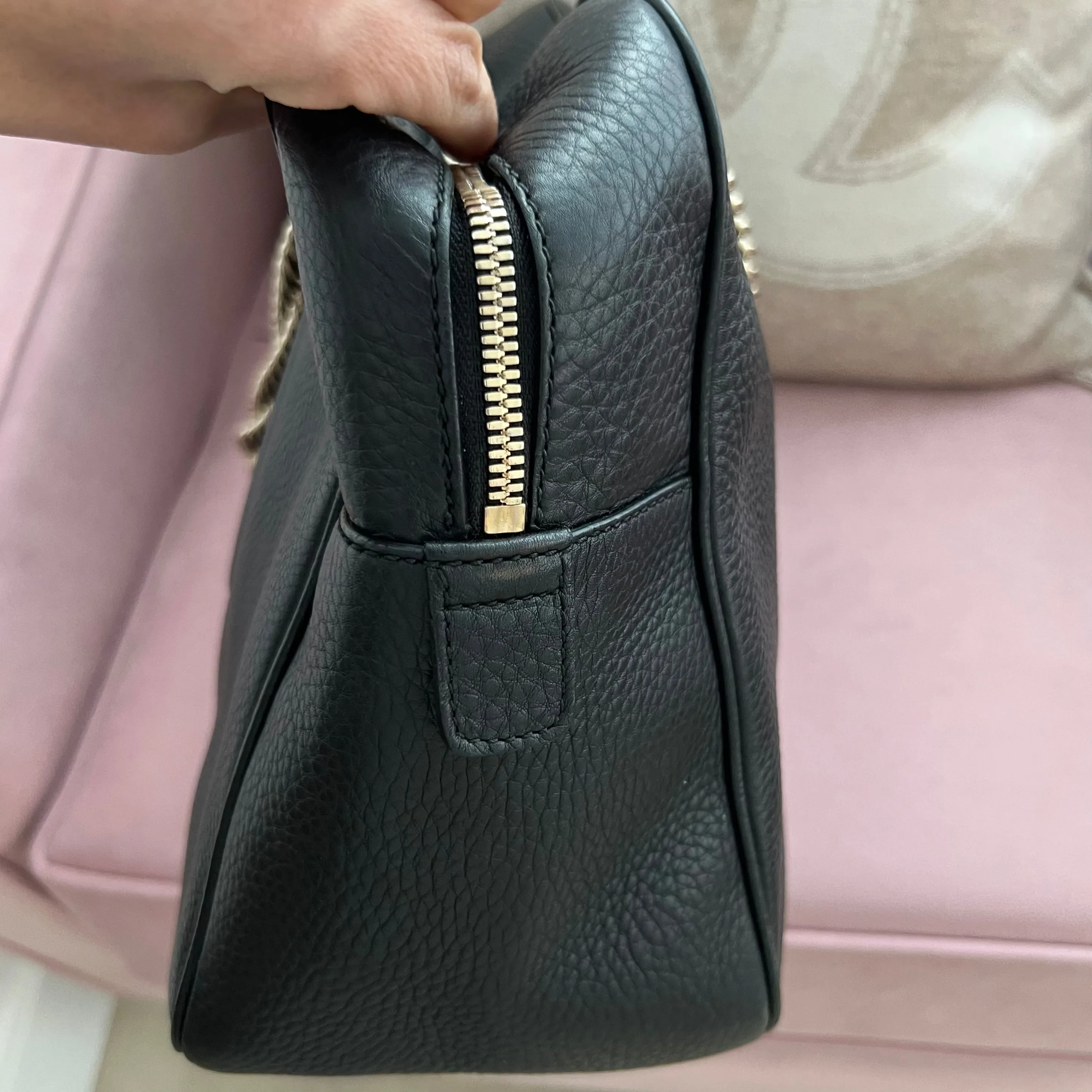 Gucci Soho Double Chain Bowler Bag