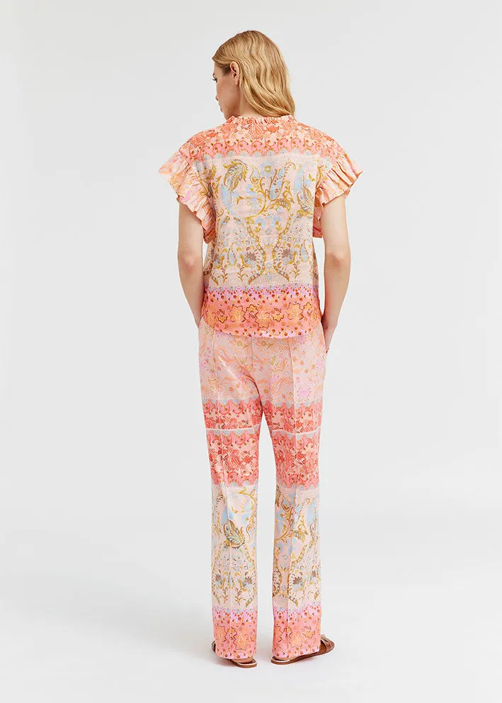 Gustav Marisa jersey pants 53000 Bukser - Coral Border Print