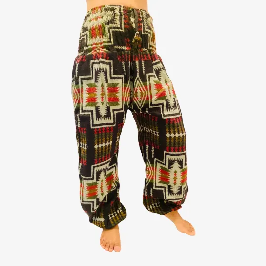 Handmade Wool Pant, Unisex Winter Trousers, Warm Winter Pant, Plaid Pants, Yoga Pant, Harem Pant, Lounge Wear, Merino Wool, Non Itchy Pants