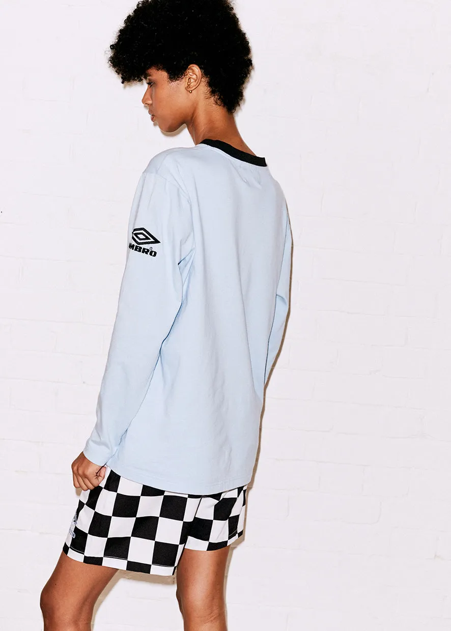 House of Holland x Umbro Blue Long Sleeve Tee